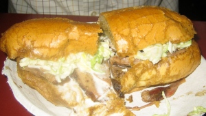 French Dip with Coleslaw at Phillipe's